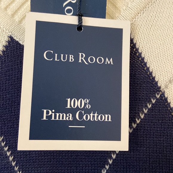 Club Room 100% Pima Cotton Sweater size M brand new with tag it so beautiful - Picture 3 of 8